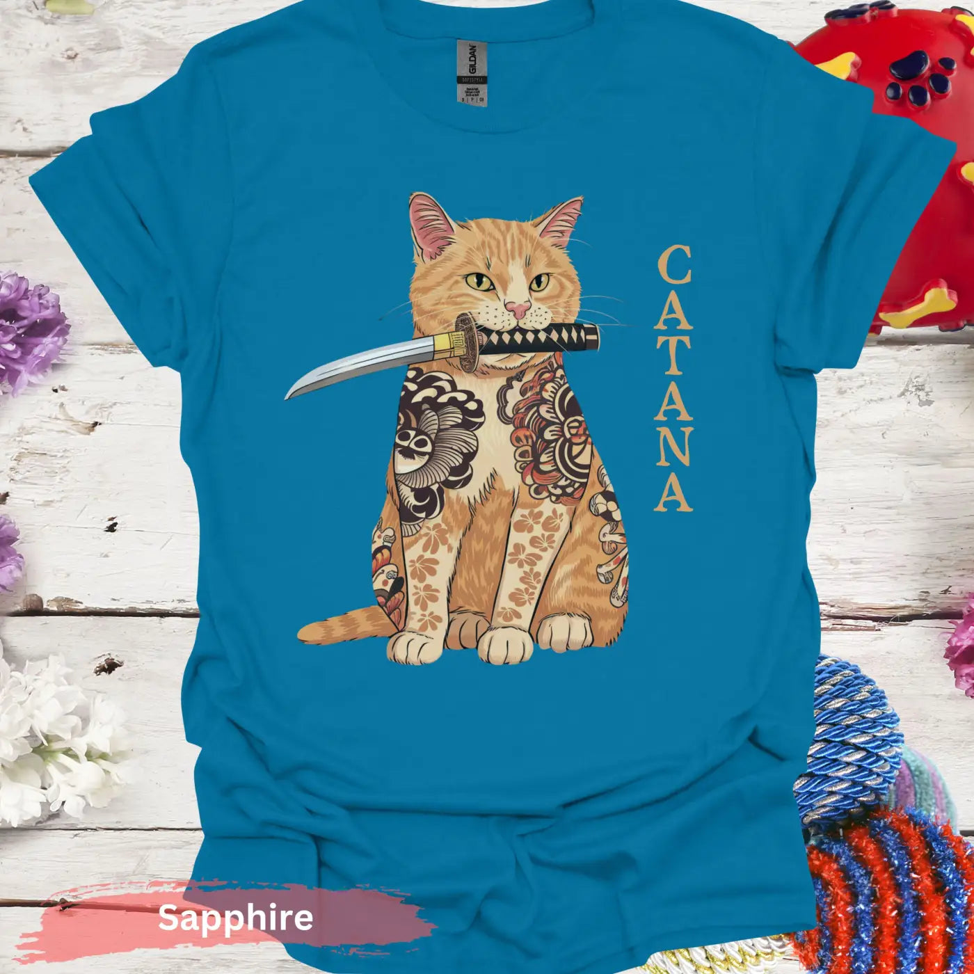 Catana T-Shirt - S / Sapphire - Physical Item