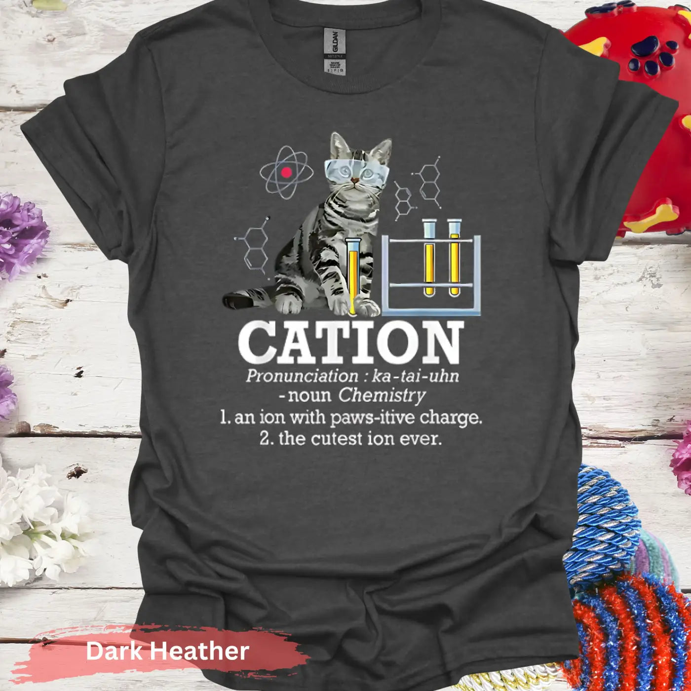 Cation Cat T-shirt - S / Dark Heather - Physical Item