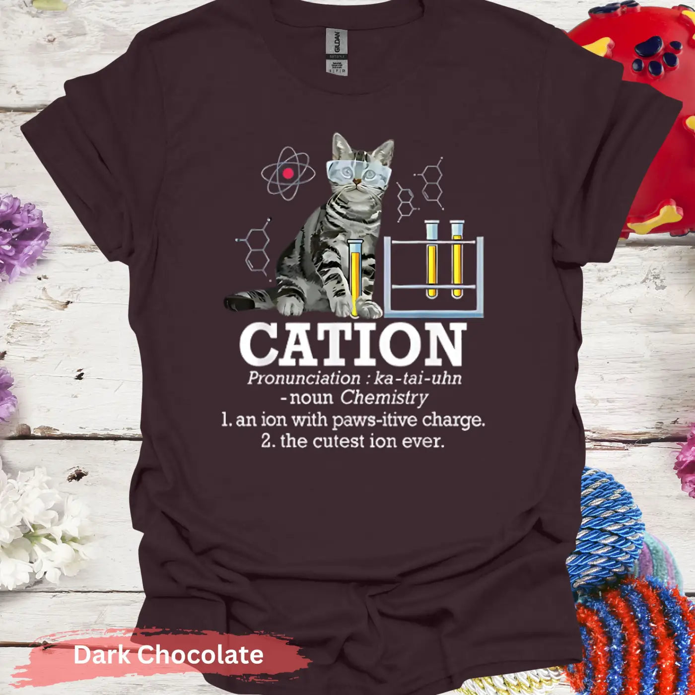 Cation Cat T-shirt - S / Dark Chocolate - Physical Item