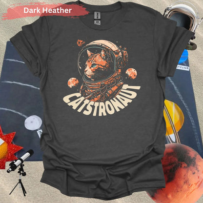 Catstronaut T-shirt - S / Dark Heather - Physical Item