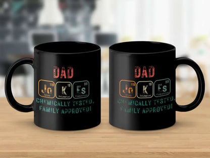 Chemically Tested Family Approved Dad Jokes Mug - Physical Item