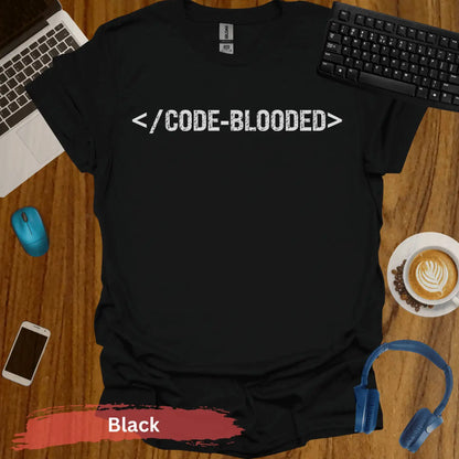 CODE-BLOODED T-Shirt - S / Black - Physical Item