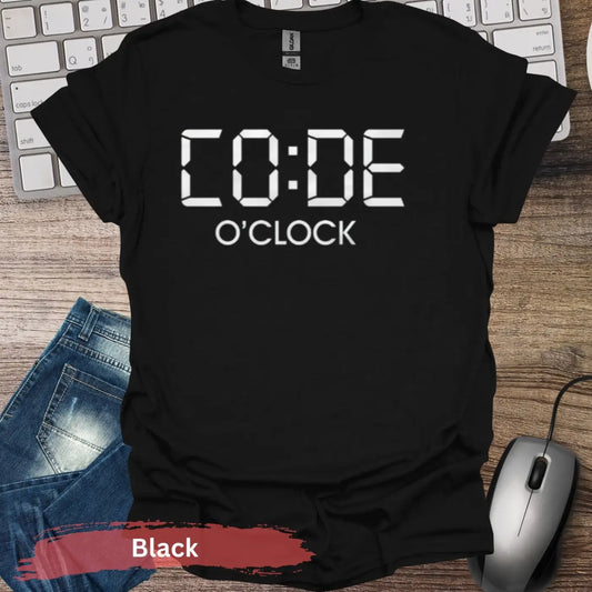 Code O’Clock T-shirt - S / Black - Physical Item