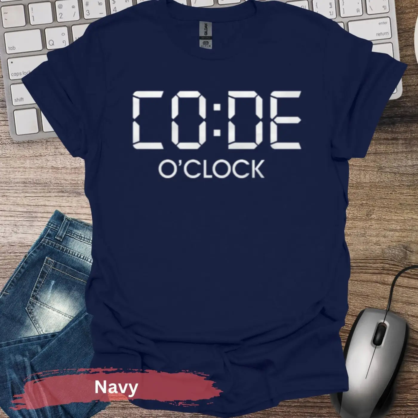 Code O’Clock T-shirt - S / Navy - Physical Item