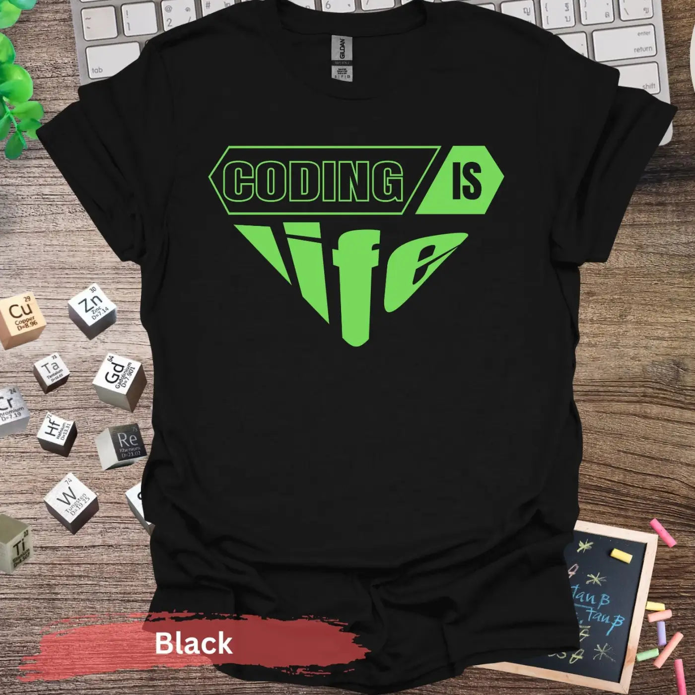 Coding Is Life T-Shirt - S / Black - Physical Item