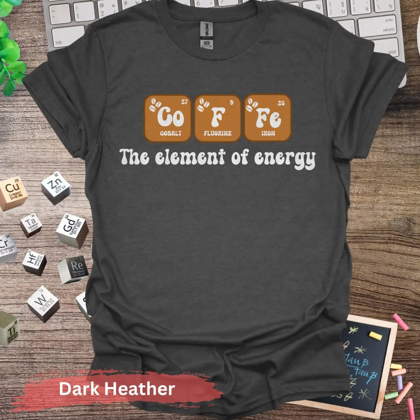 Coffee the Element of Energy Periodic Table - S / Dark Heather - Physical Item