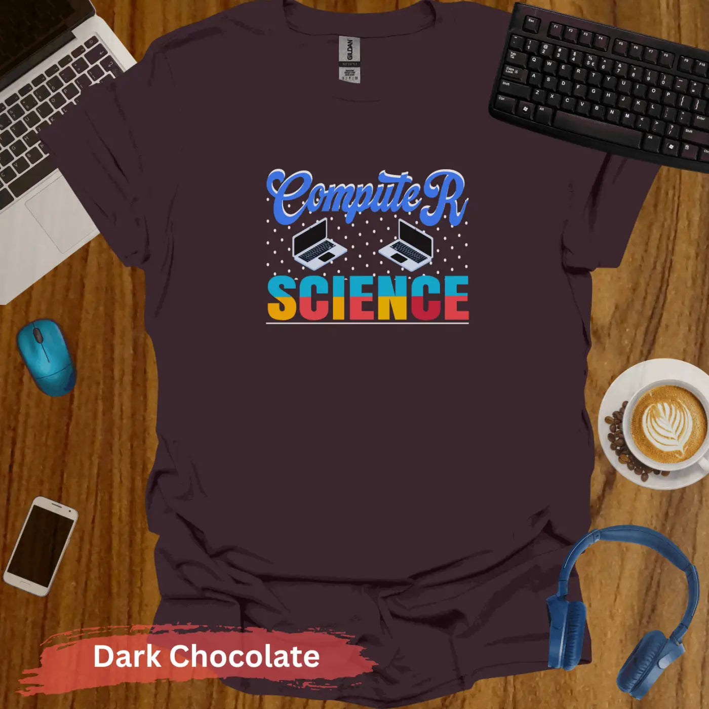 Computer Science T-Shirt - S / Dark Chocolate - Physical Item