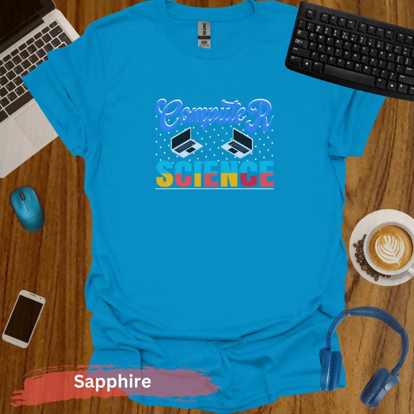 Computer Science T-Shirt - S / Sapphire - Physical Item