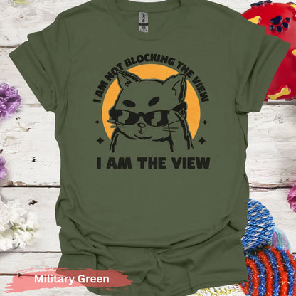 Cool Cat T-shirt - S / Military Green - Physical Item