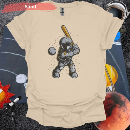 Cosmic Baseball Astronaut T-Shirt - Hit a Moonshot in Style - Physical Item