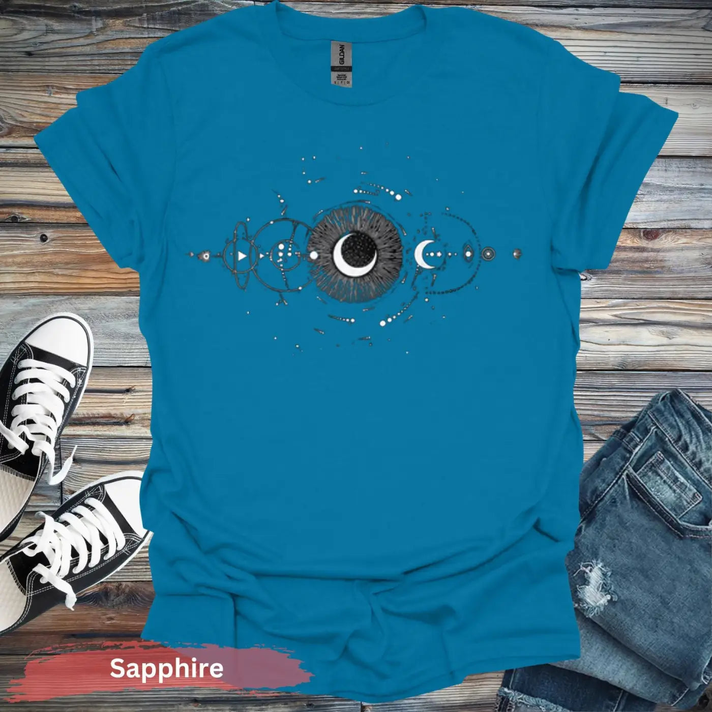 Cosmic Chaos T-Shirt - S / Sapphire - Physical Item