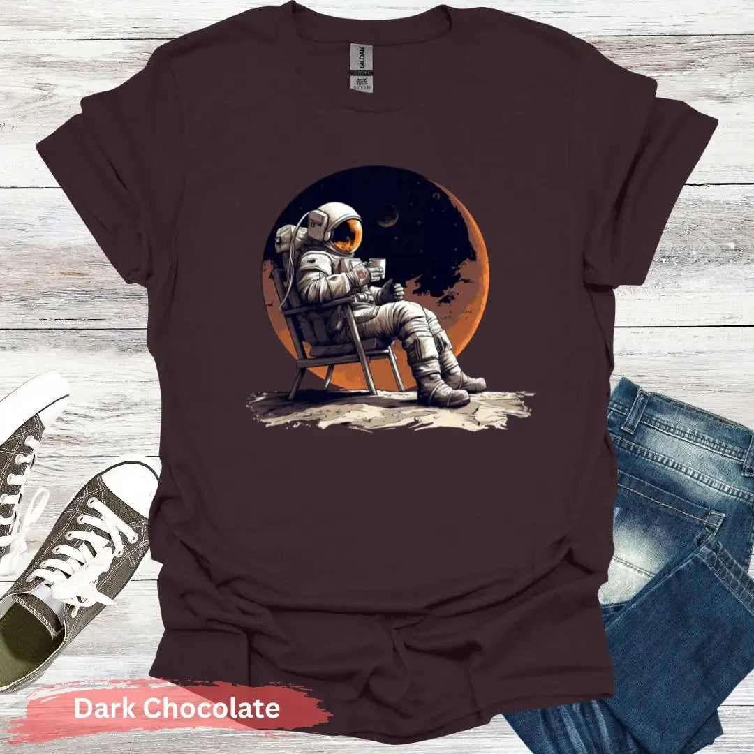 Cosmic Coffee Break T-Shirt - S / Dark Chocolate - Physical Item