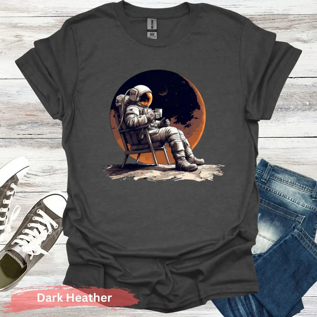 Cosmic Coffee Break T-Shirt - S / Dark Heather - Physical Item