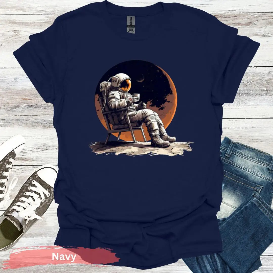 Cosmic Coffee Break T-Shirt - S / Navy - Physical Item