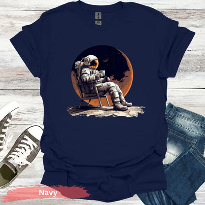 Cosmic Coffee Break T-Shirt - S / Navy - Physical Item