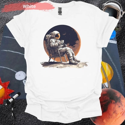 Cosmic Coffee Break T-Shirt – Sip Among the Stars! - Physical Item