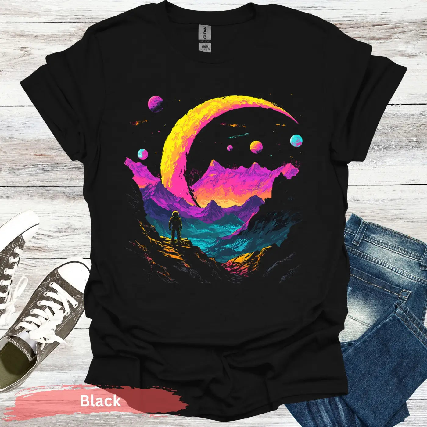 Cosmic Explorer T-shirt - S / Black - Physical Item