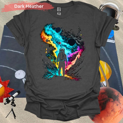 Cosmic Odyssey: Journey Into the Unknown T-shirt - S / Dark Heather - Physical Item