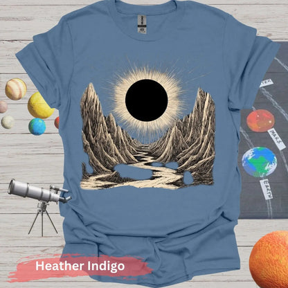 Cosmic pathway to Eclipse of Eternity T-shirt - S / Heather Indigo - Physical Item