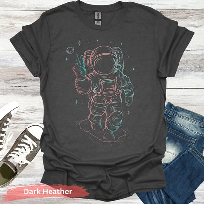 Cosmic Peace Shirt - S - Unisex / Dark Heather - Physical Item