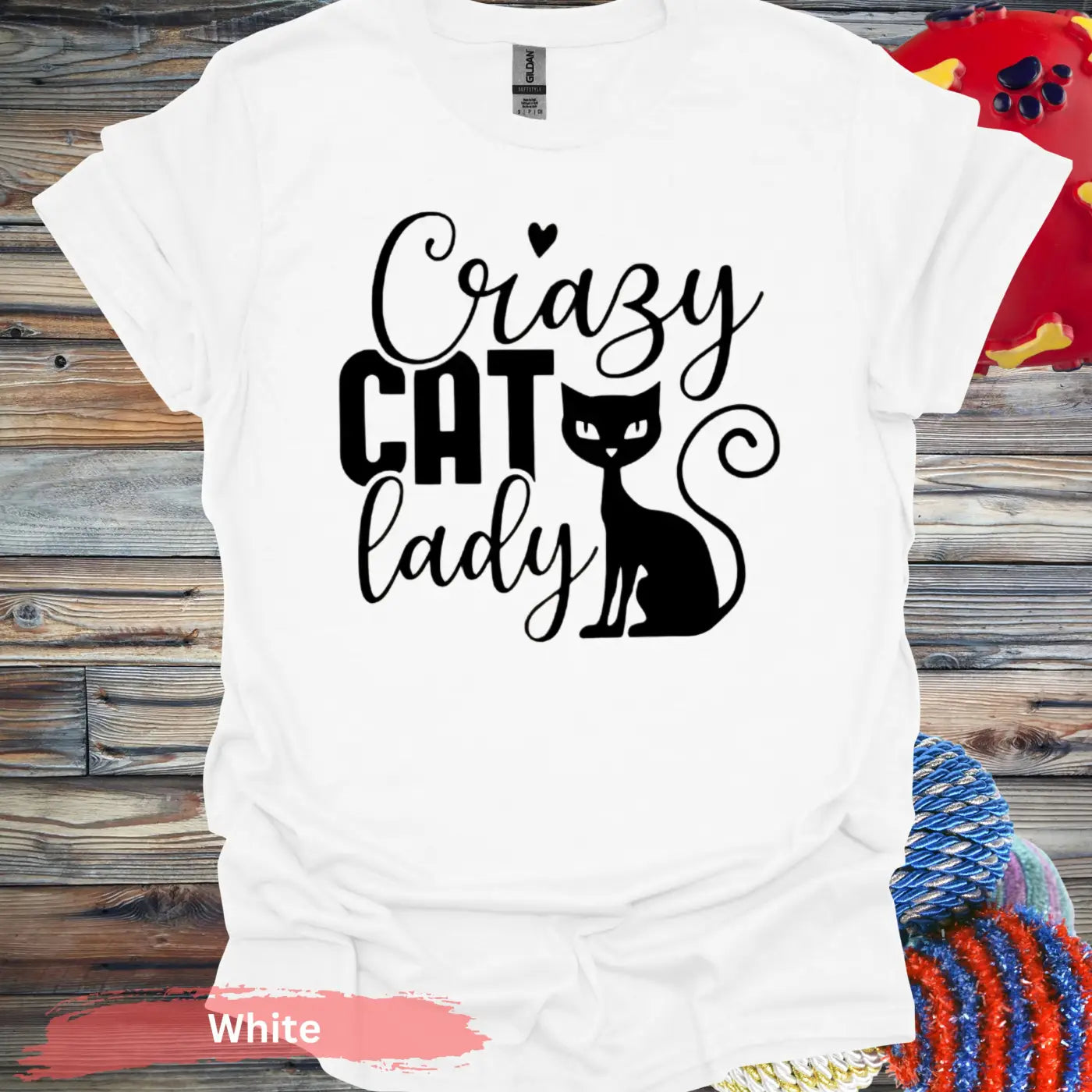 Crazy Cat Lady Graphic T-Shirt - S / White - Physical Item