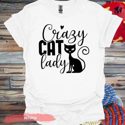 Crazy Cat Lady Graphic T-Shirt - S / White - Physical Item