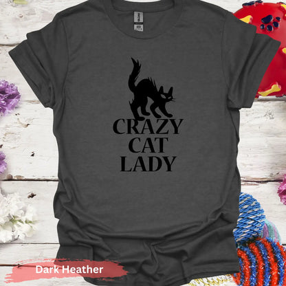 Crazy Cat Lady T-shirt - S / Dark Heather - Physical Item