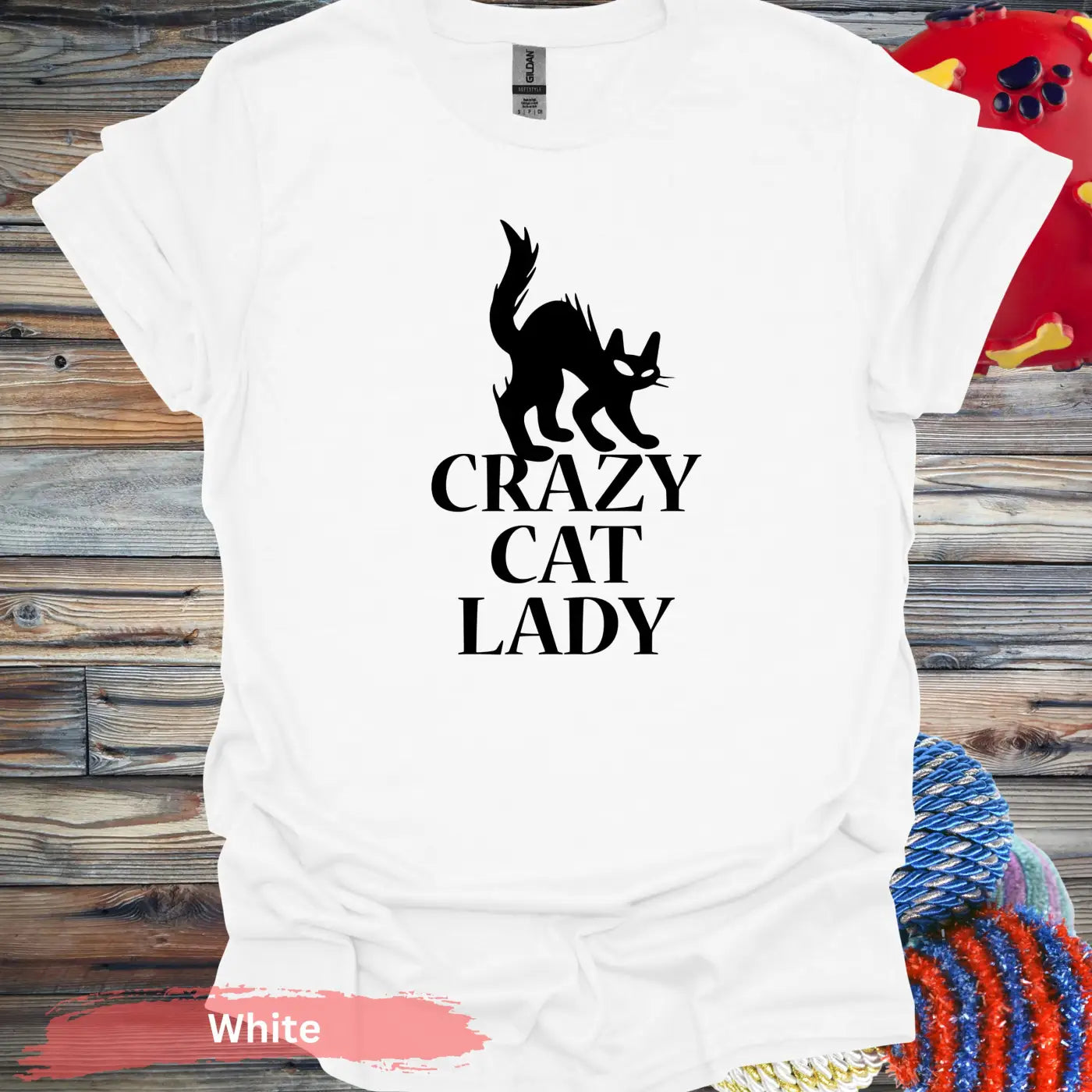 Crazy Cat Lady T-shirt - S / White - Physical Item