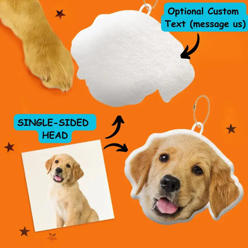 Custom pet pillow with white border