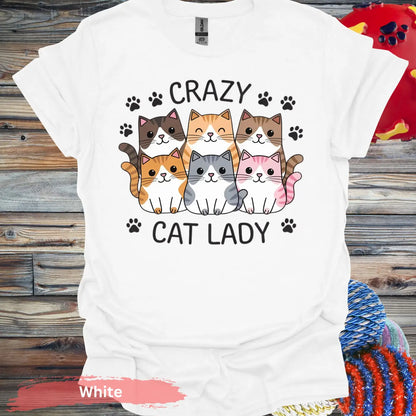 Cute Crazy Cat Lady T-shirt - Physical Item