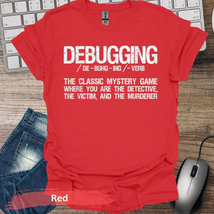 Debugging Dictionary Definition T-Shirt - S / Red - Physical Item