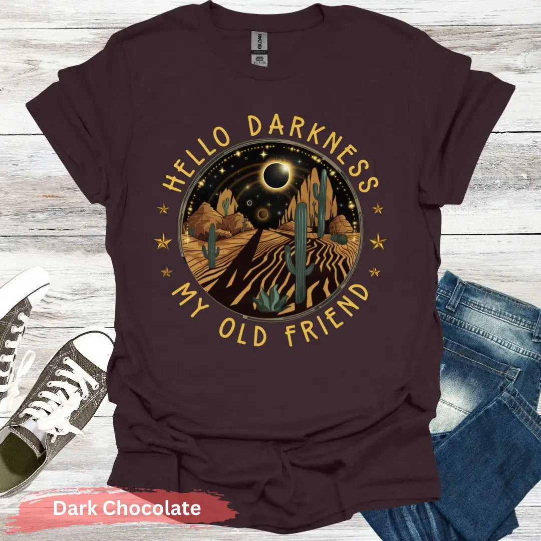 Desert Eclipse T-shirt - S / Dark Chocolate - Physical Item