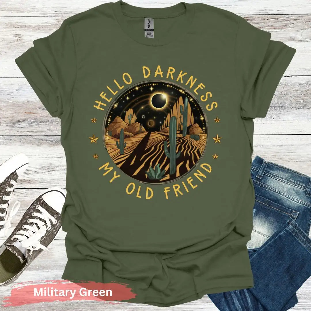 Desert Eclipse T-shirt - S / Military Green - Physical Item