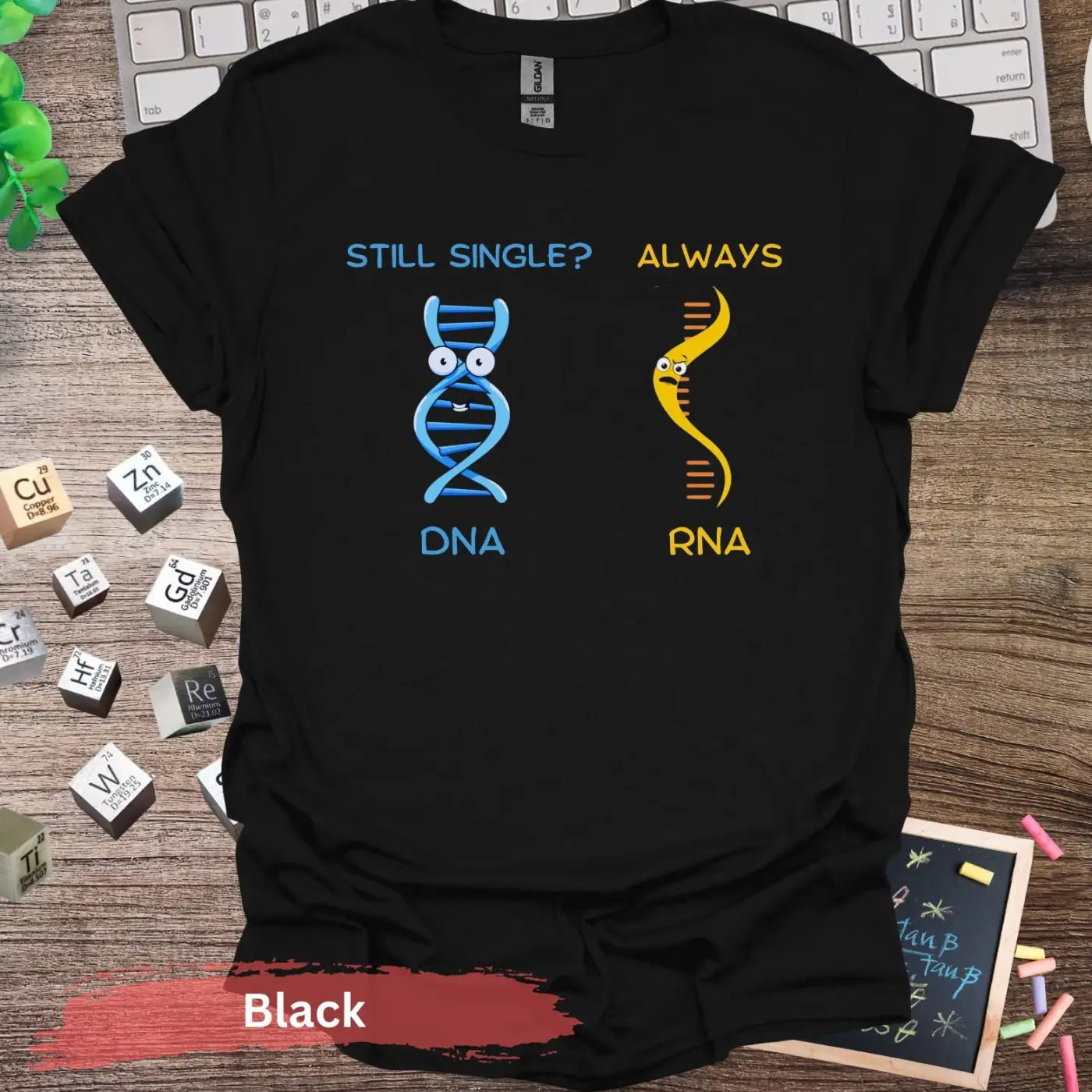 DNA RNA Meme T-shirt - S / Black - Physical Item