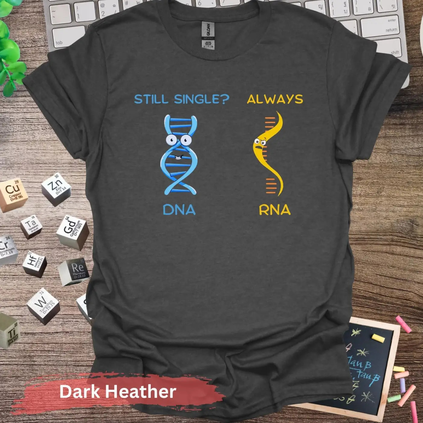 DNA RNA Meme T-shirt - S / Dark Heather - Physical Item