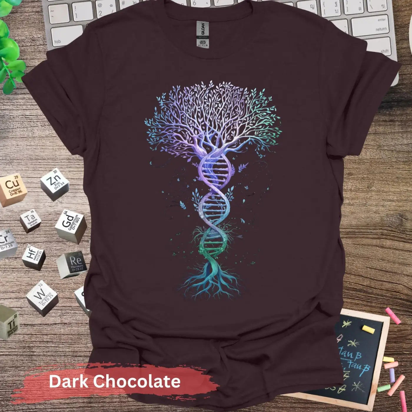 DNA The Roots of Life T-shirt - S / Dark Chocolate - Physical Item