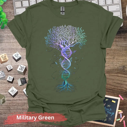 DNA The Roots of Life T-shirt - S / Military Green - Physical Item