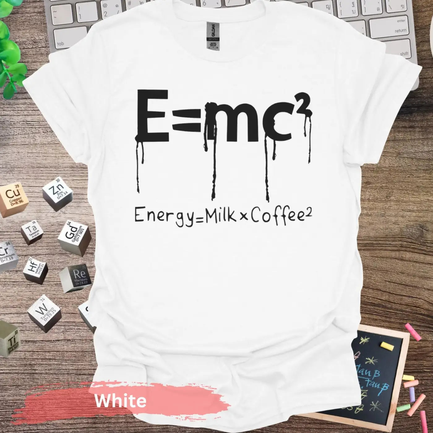 Einstein Equation Redefined T-shirt - Dark Design / S / White - Physical Item