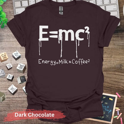 Einstein Equation Redefined T-shirt - Light Design / S / Dark Chocolate - Physical Item