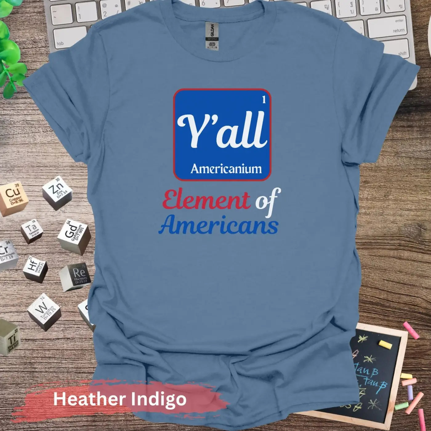 Element of Americans T-Shirt - S / Heather Indigo - Physical Item