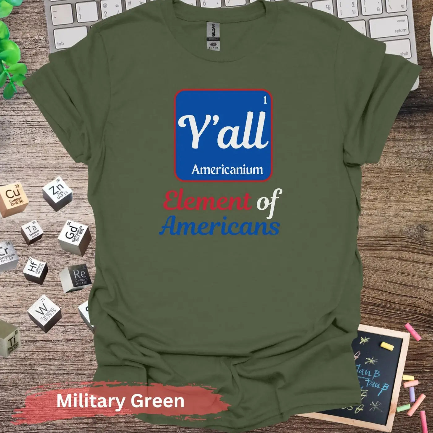 Element of Americans T-Shirt - S / Military Green - Physical Item