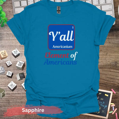 Element of Americans T-Shirt - S / Sapphire - Physical Item