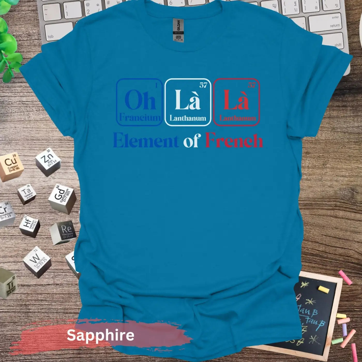 Element of French T-shirt - S / Sapphire - Physical Item