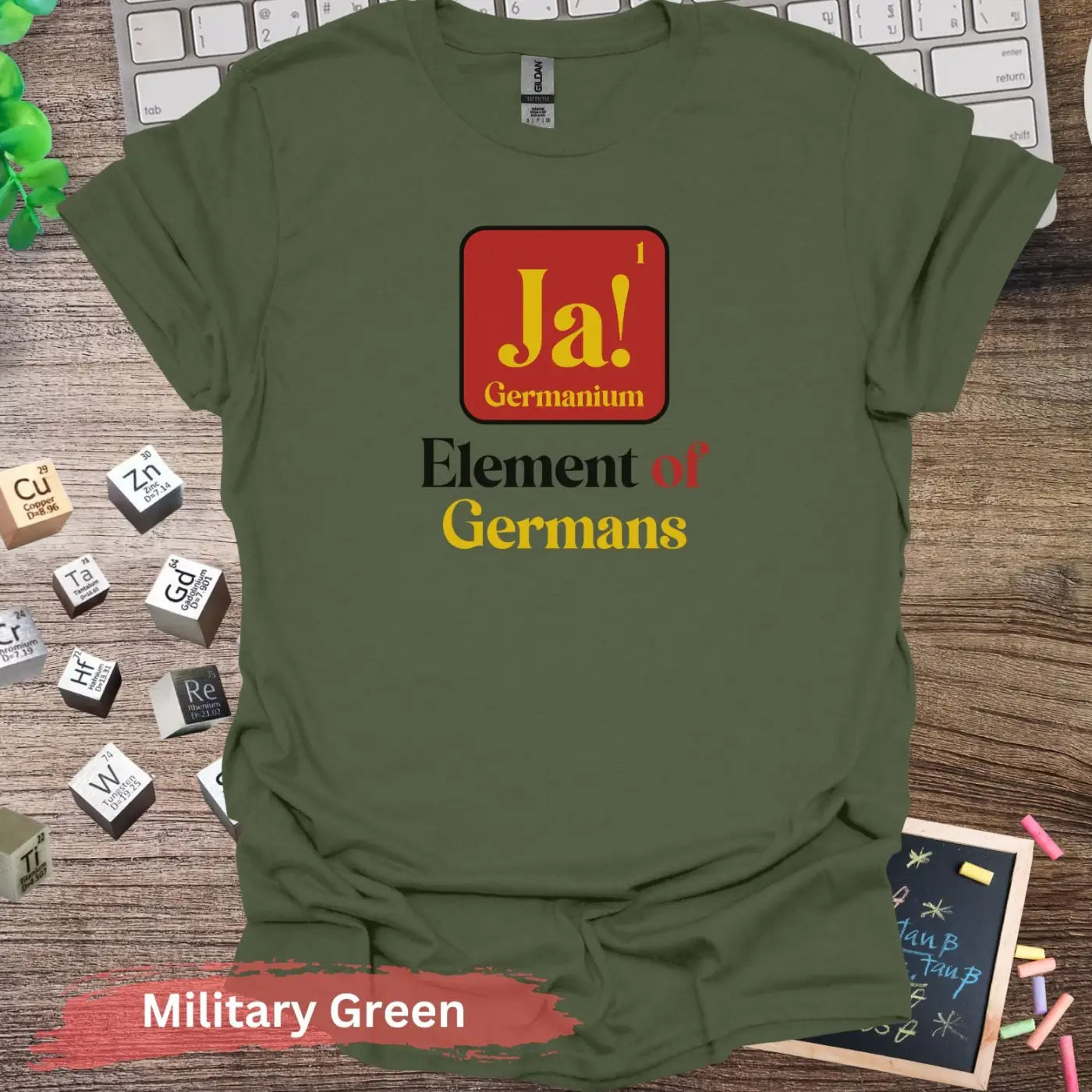 Element of Germans T-Shirt - S / Military Green - Physical Item