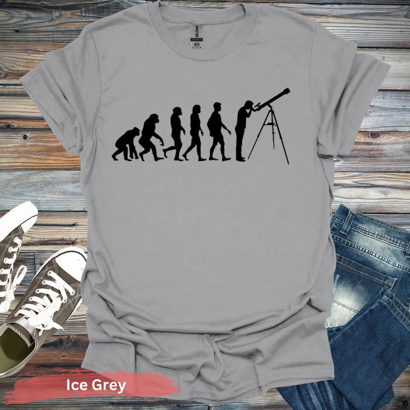 Evolution in Astronomy T-shirt - S / Ice Grey - Physical Item