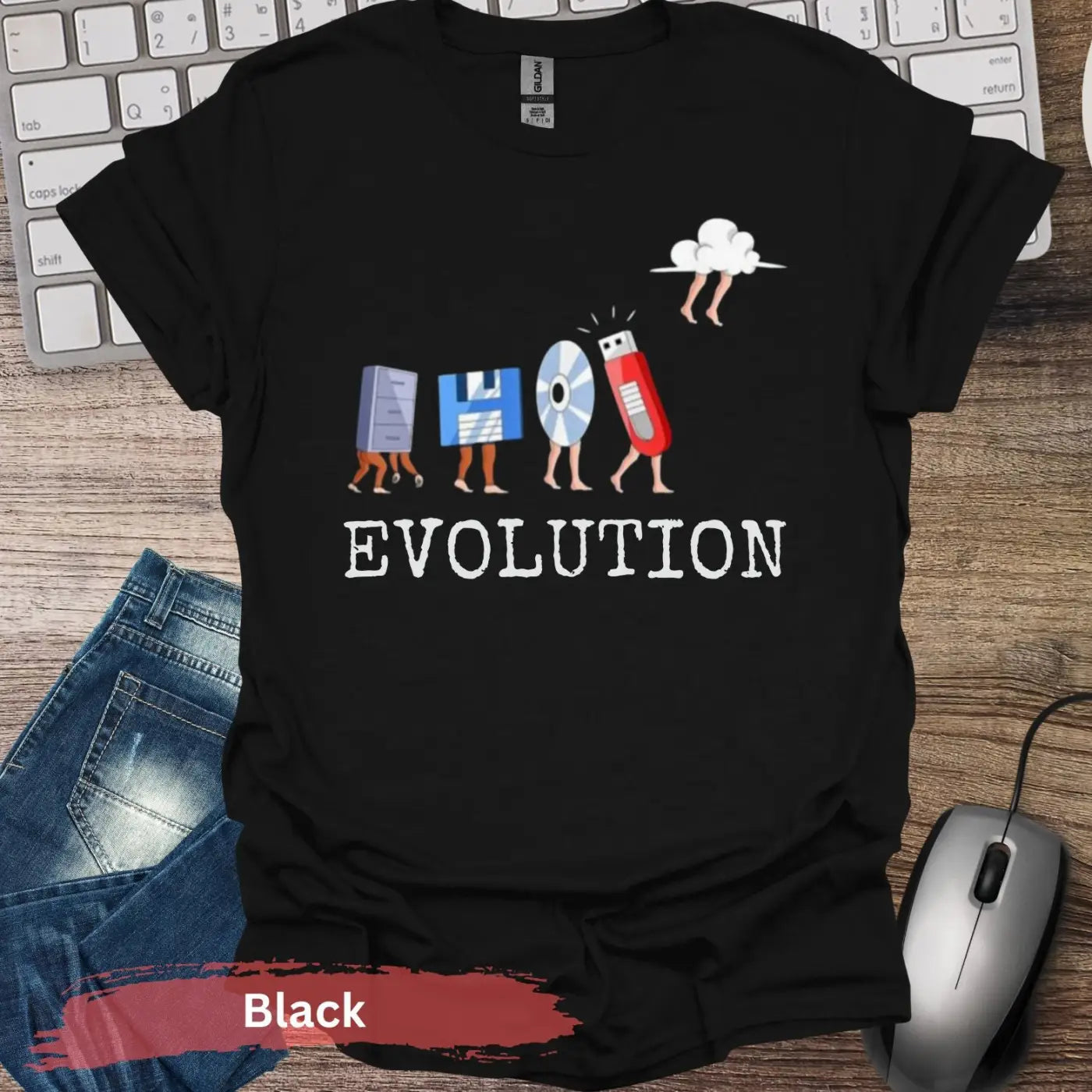 Evolution in IT T-shirt - S / Black - Physical Item