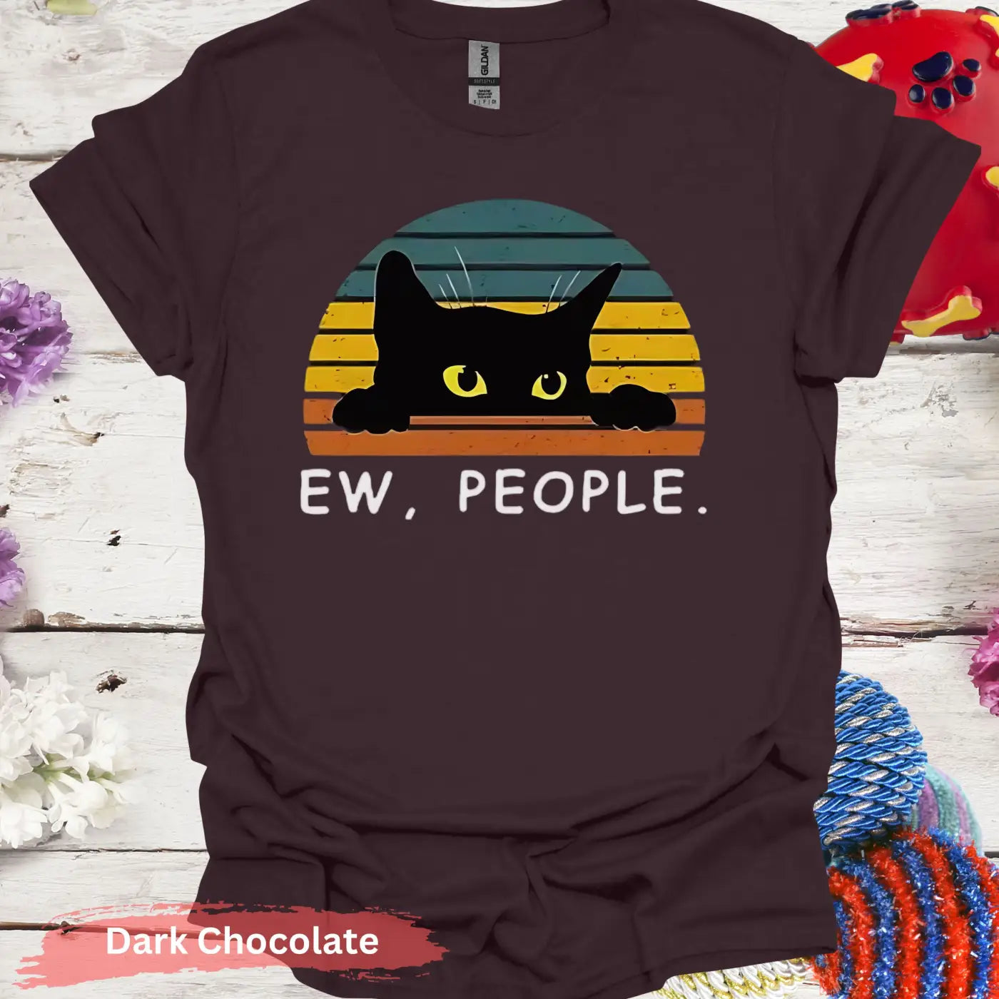 Ew People Graphic T-shirt - S / Dark Chocolate - Physical Item