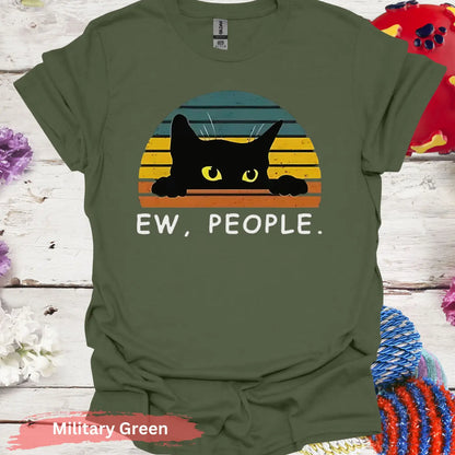 Ew People Graphic T-shirt - S / Military Green - Physical Item