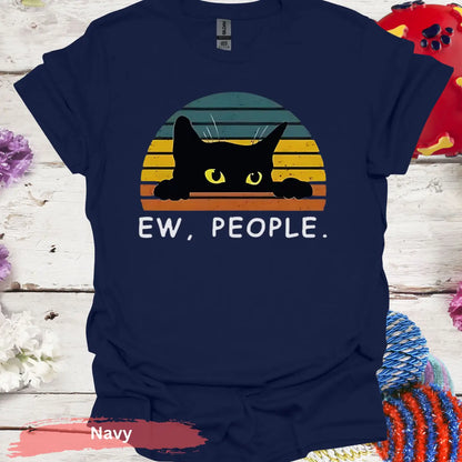 Ew People Graphic T-shirt - S / Navy - Physical Item