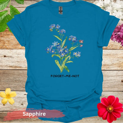 Forget-Me-Not T-shirt - S / Sapphire - Physical Item